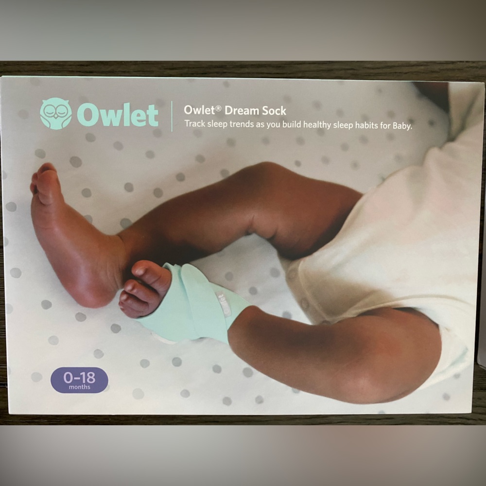 Owlet Smart Sock Greenish blue color + free dusty rose sock ($40 value)